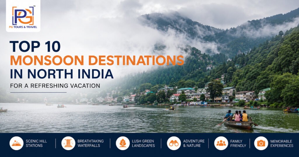 Top 10 Monsoon Destinations in North India for a Refreshing Vacation