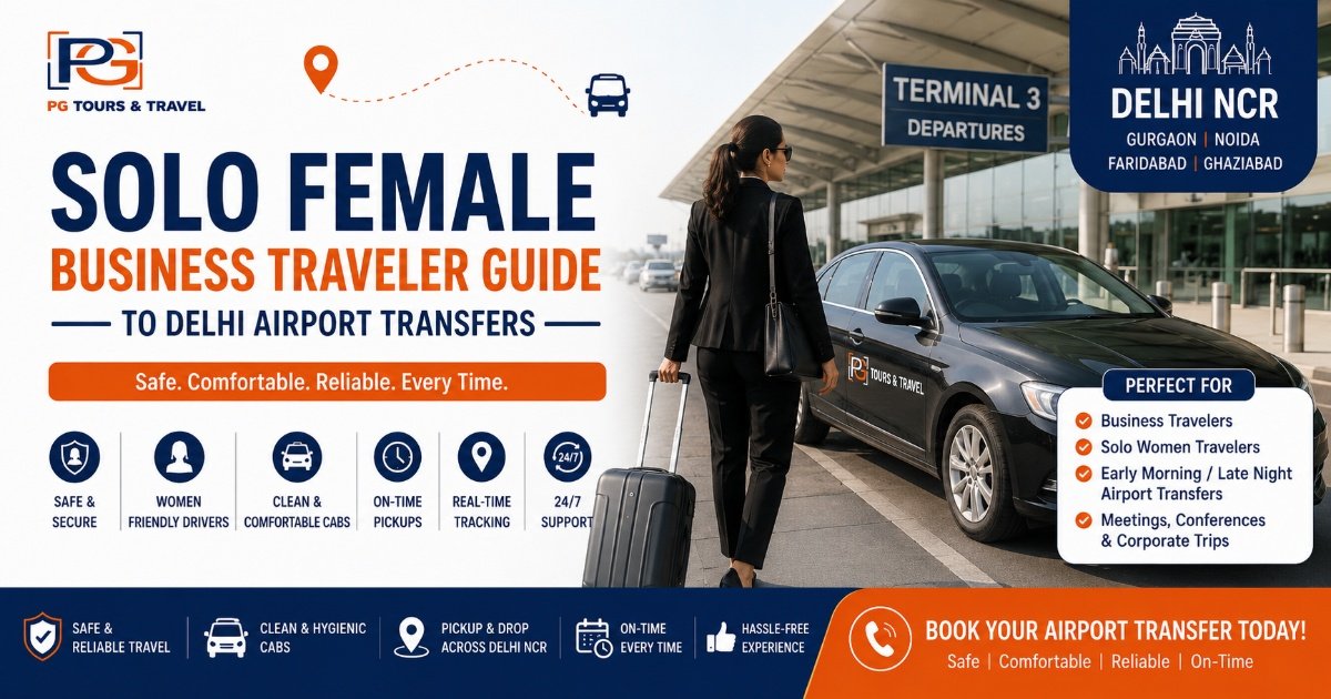 Solo Female Business Traveler Guide to Delhi Airport Transfers : Safe, Premium & Stress-Free Travel